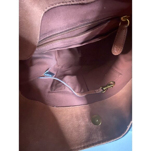 Frye Womens Db323 Shoulder Bag Brown Leather Snap Phone Pocket M New - Picture 6 of 12